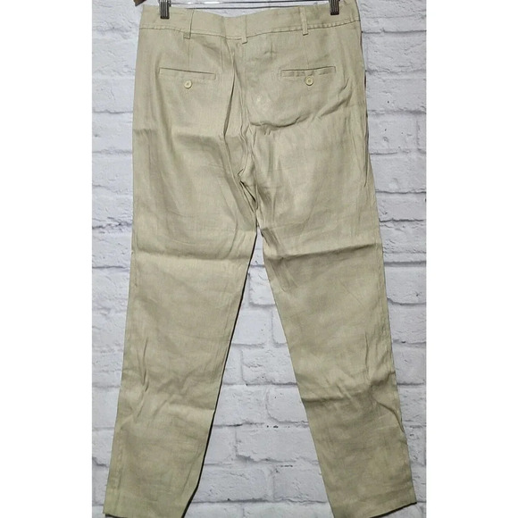 Gerard Darel Paris Linen Blend Pants Women's Size 40FR 8US Ecru Tapered Leg - Picture 2 of 4